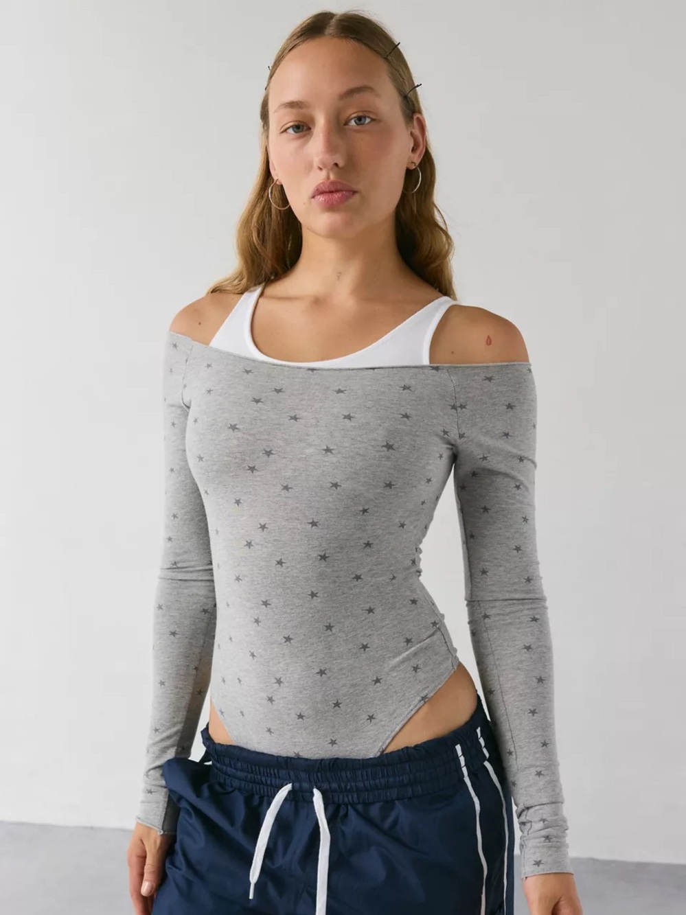 NWT Long -sleeve bodysuit w/ small star print & cami